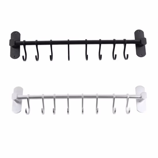 ハードウェア/バスルーム/バスルーム/シャワーセット/トイレ/キッチンアクセサリー タオルラック スライドフック8個付き